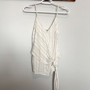 White and Black stripped Tank Top